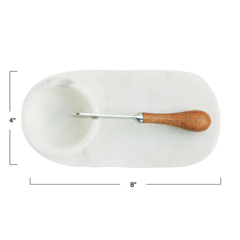 Blanc Marble Serving Set