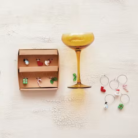 Holiday Icon Wine Glass Charms