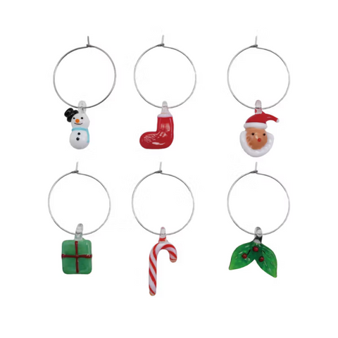 Holiday Icon Wine Glass Charms