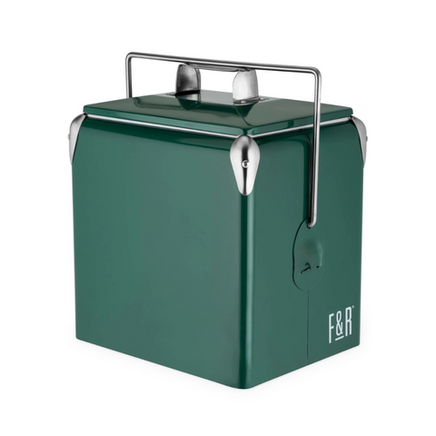 Green Vintage Style Metal Cooler By Foster & Rye