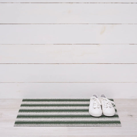 Chilewich Martha by Martha Stewart Boardwalk Stripe Shag Mats - Fern