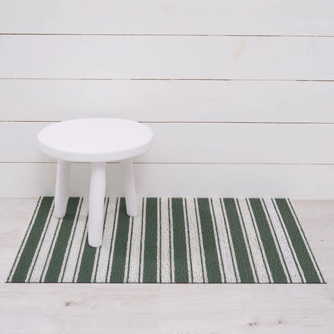 Chilewich Martha by Martha Stewart Boardwalk Stripe Shag Mats - Fern