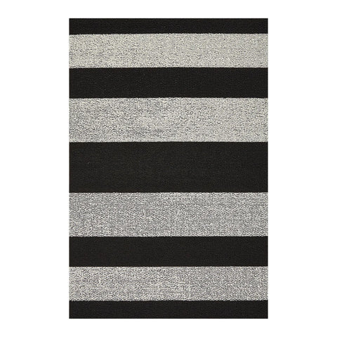 Chilewich Bold Stripe Shag Mats - Black & White
