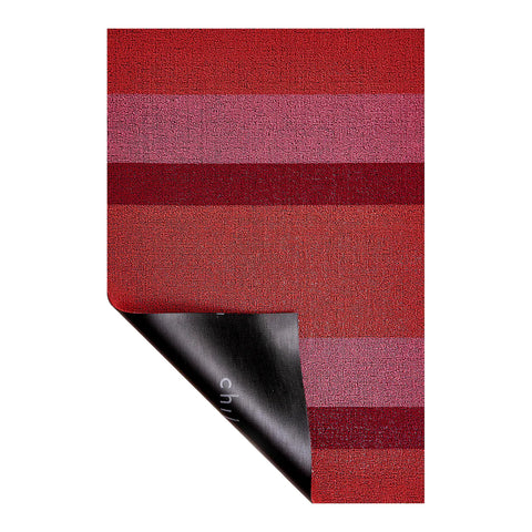 Chilewich Bold Stripe Shag Mats - Punch