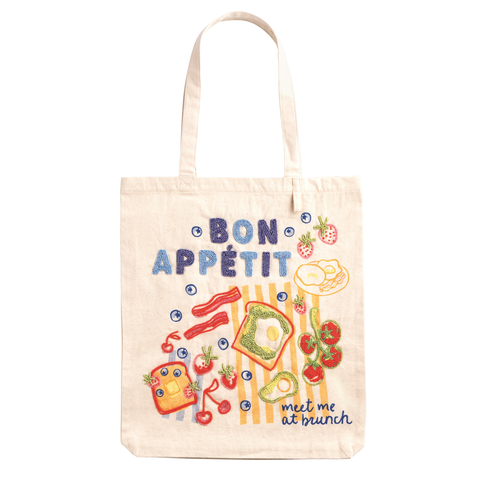 Bon Appetit Café Beaded Tote