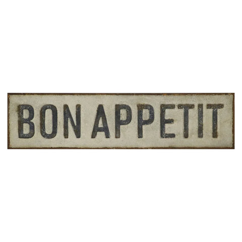 Bon Appetit Embossed Metal Wall Sign