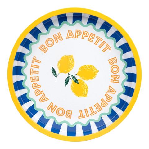 Bon Appetit Lemon Tin Tray