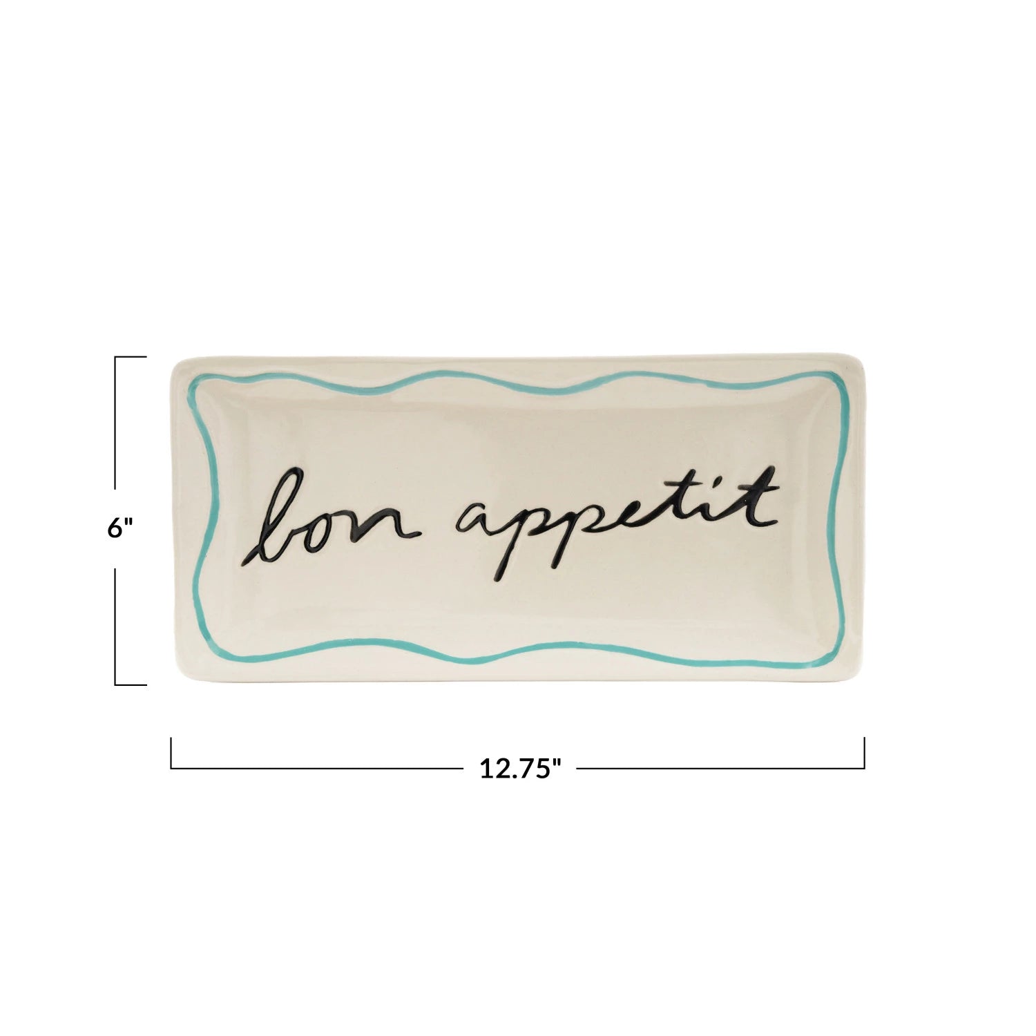 Belleville Market Bon Appétit Stoneware Platter - Thumbnail 4