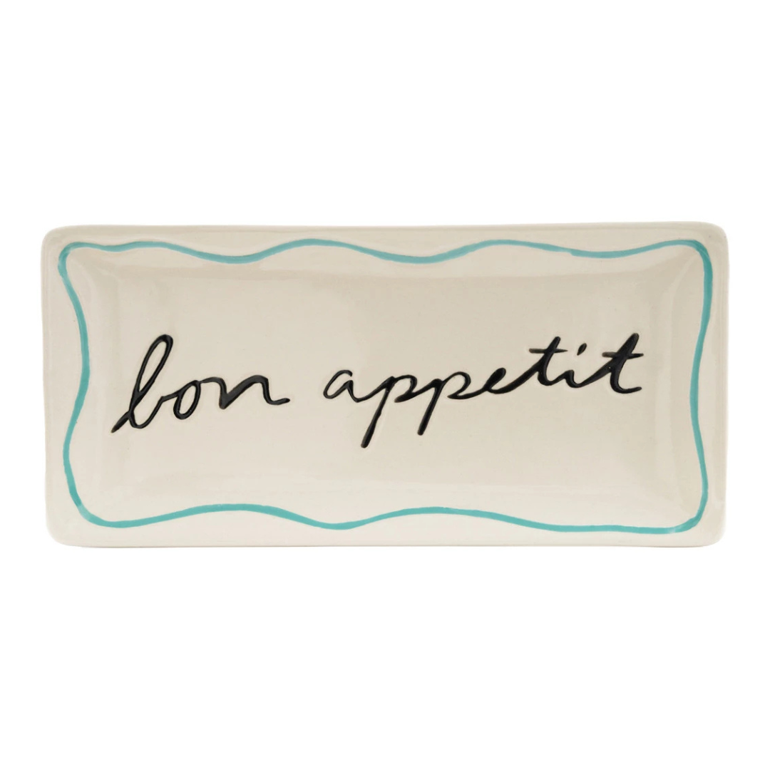Belleville Market Bon Appétit Stoneware Platter - Thumbnail 2