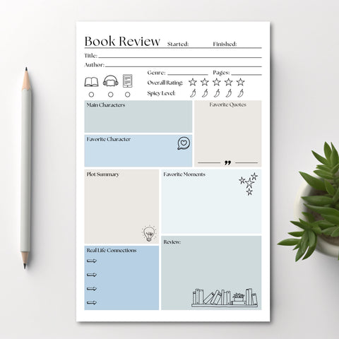 Book Review Notepad
