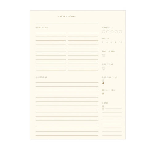 Brick Linen Classic Frame Recipe Book - Ruff House Print Shop