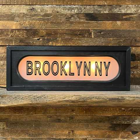 Brooklyn NY Light Box Sign - Second Chance Art