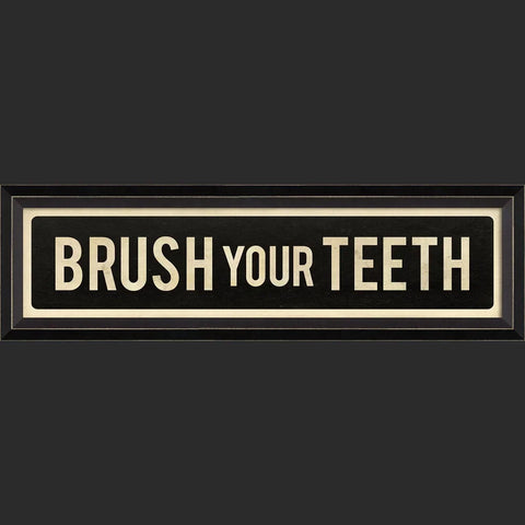 Brush Your Teeth Street Sign Wall Art - Spicher & Co.