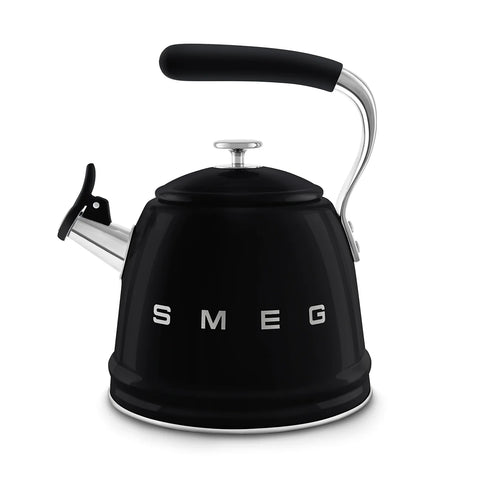 SMEG Retro Style Whistling Stovetop Kettle, Black