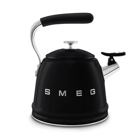 SMEG Retro Style Whistling Stovetop Kettle, Black