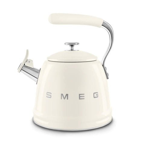 SMEG Retro Style Whistling Stovetop Kettle, Cream