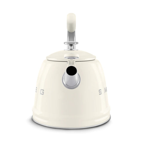 SMEG Retro Style Whistling Stovetop Kettle, Cream