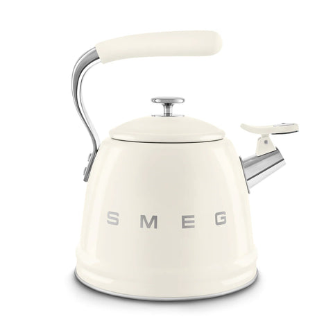 SMEG Retro Style Whistling Stovetop Kettle, Cream