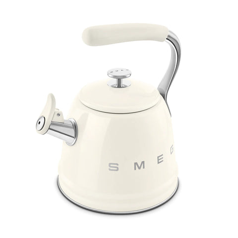 SMEG Retro Style Whistling Stovetop Kettle, Cream
