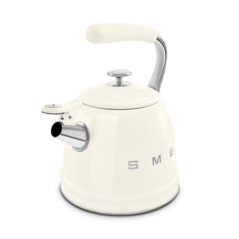 SMEG Retro Style Whistling Stovetop Kettle, Cream