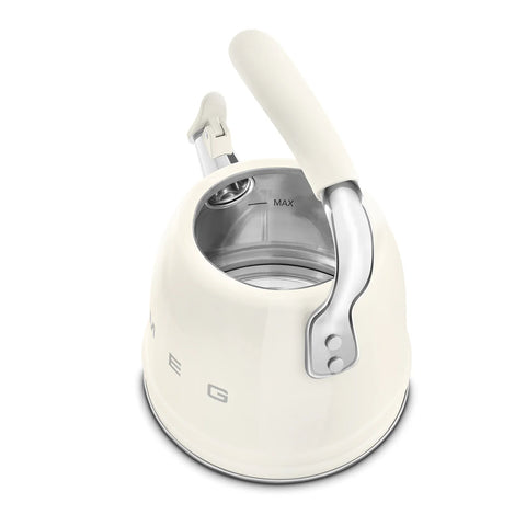 SMEG Retro Style Whistling Stovetop Kettle, Cream