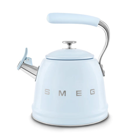 SMEG Retro Style Whistling Stovetop Kettle, Pastel Blue