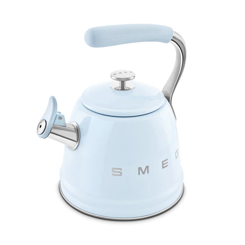 SMEG Retro Style Whistling Stovetop Kettle, Pastel Blue
