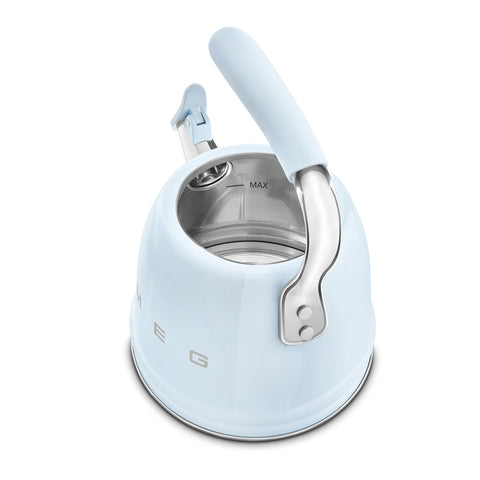 SMEG Retro Style Whistling Stovetop Kettle, Pastel Blue