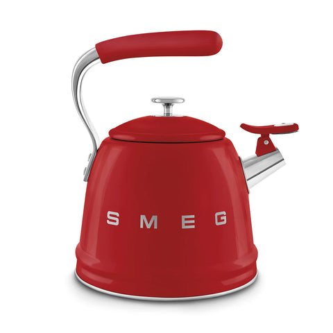 SMEG Retro Style Whistling Stovetop Kettle, Red