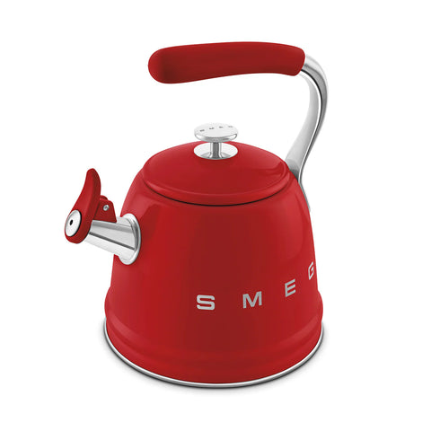 SMEG Retro Style Whistling Stovetop Kettle, Red