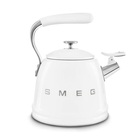 SMEG Retro Style Whistling Stovetop Kettle, White