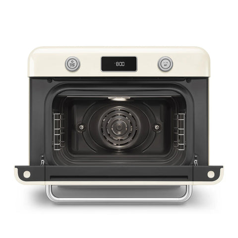 SMEG Retro Style Countertop Air Fry Oven With Steam, Cream