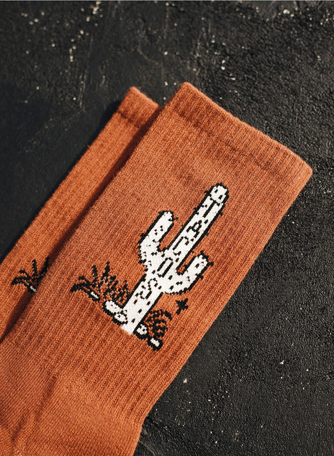 Cactus Tacos Comfy Crew Socks by Pyknic