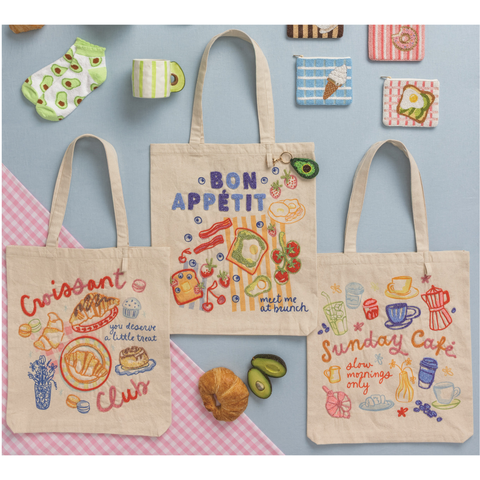 Bon Appetit Café Beaded Tote