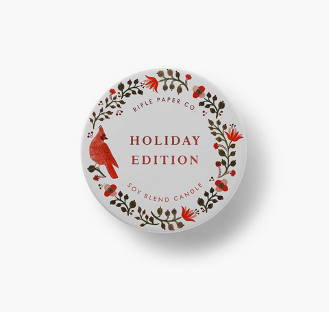 Cardinals Holiday 3 oz Tin Candle - Rifle Paper Co