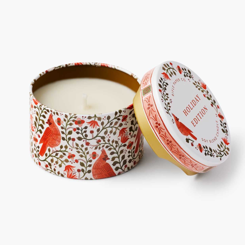 Cardinals Holiday 3 oz Tin Candle - Rifle Paper Co