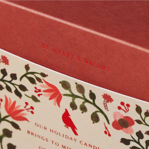 Cardinals Holiday 9.5 oz Glass Candle - Rifle Paper Co