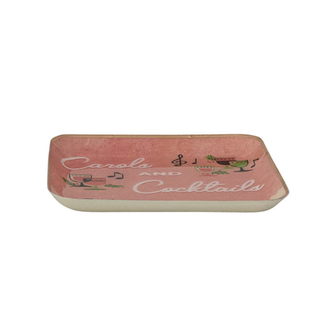 Carols And Cocktails Piano Bar Enamel Tray