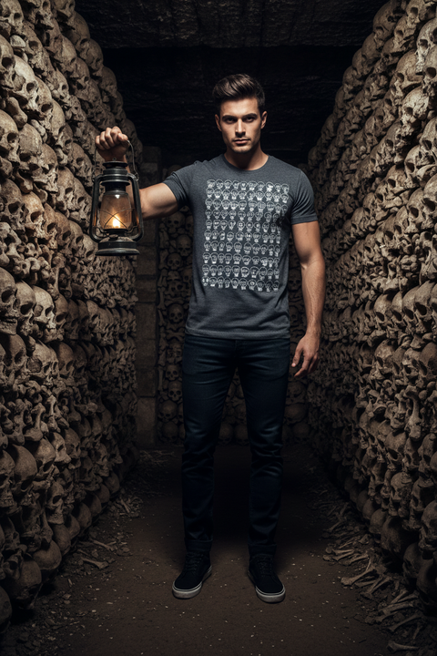 Catacombs Charlie Men's Tee - Heather Charcoal