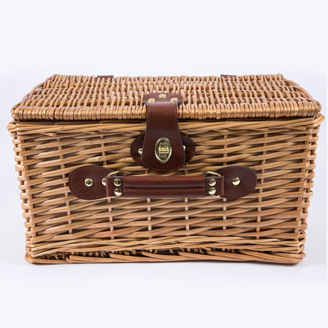 Catalina Picnic Basket Set - Red + White Plaid