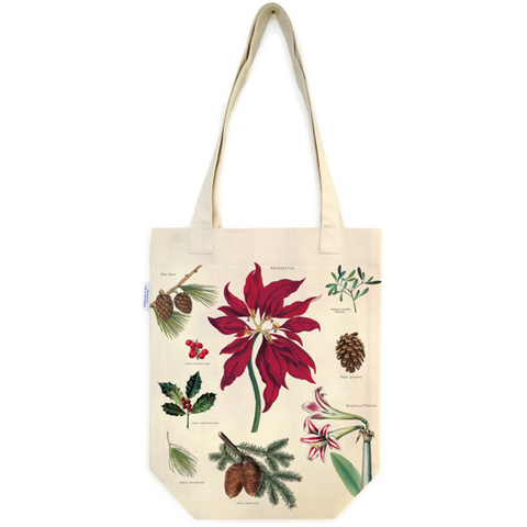 Cavallini Christmas Botanica Tote Bag