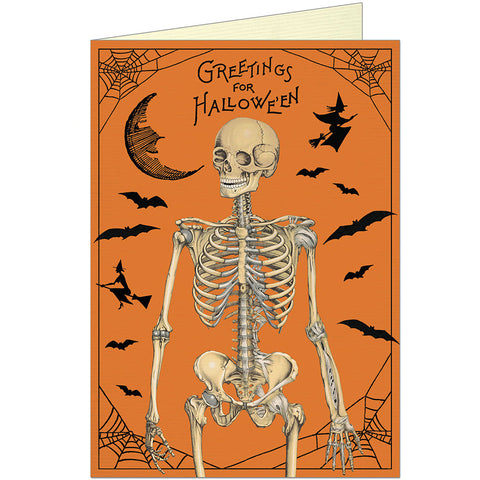 Halloween Skeleton Greeting Card - Cavallini