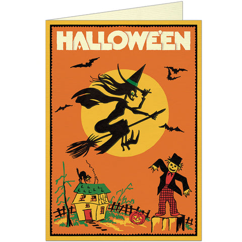 Halloween Witch Greeting Card - Cavallini