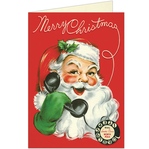Cavallini Telephone Santa Boxed Notes