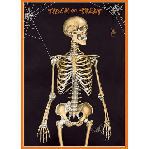 Cavallini Trick or Treat Skeleton Poster