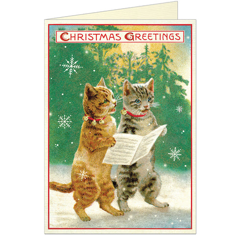 Cavallini "Christmas Cats" Greeting Card