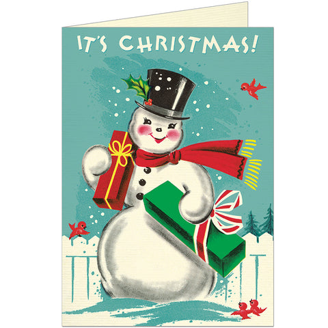 Cavallini "Snowman" Greeting Card