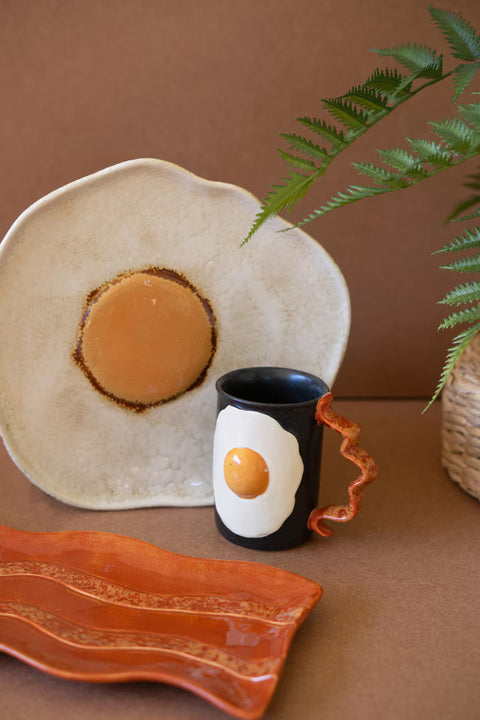 Ceramic Bacon + Eggs Mug