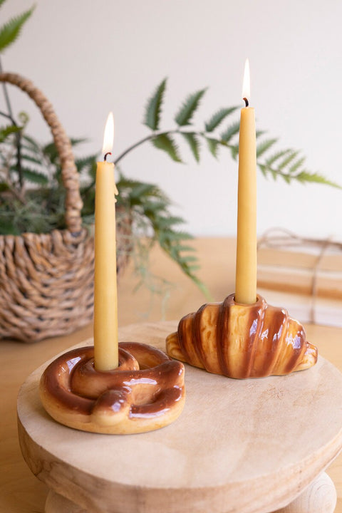 Ceramic Pretzel Candle Holder