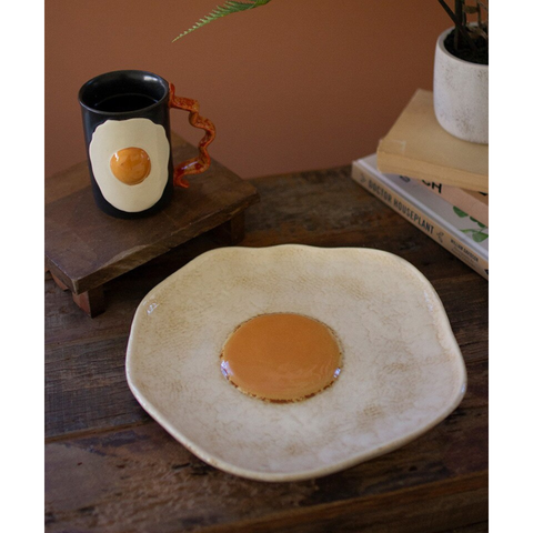 Ceramic Fried Egg Platter